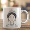 Beautiful Young Lady Clip Art A digital design of a girl dressed as a princess, created using SVG graphics.