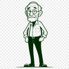 Mature Male Illustration in Vector Format An illustration of a mature male figure in vector format.