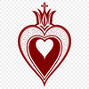 Beautiful Vector Illustration of Sacred Heart A stylized illustration of the Sacred Heart icon in a simple design.