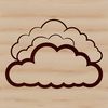 Simple White Cloud Icon SVG Design A simple white cloud icon designed as vector art.
