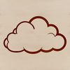Soft White Cloud Illustration A stylized illustration of a white cloud in the sky with soft, puffy texture.