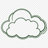 Puffy White Cloud Vector Design A white, puffy cloud illustration designed as a vector graphic.