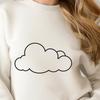 Blue Sky Cloud Icon A stylized illustration of a white cloud set against a clear blue sky.