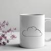Cloud Illustration SVG File A stylized illustration of a white cloud against a light blue sky, suitable for digital use in various formats.