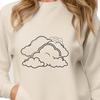 Simple Cloud Icon in Vector Format A simple white cloud icon designed as vector art for use in digital designs.