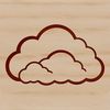 Free Stylized Cloud Clip Art A stylized illustration of a cloud, designed as a vector graphic for various applications.