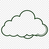 White Minimalist Cloud Icon A white cloud icon in a minimalist design style.