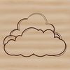 A stylized illustration of a white puffy cloud against a clear blue sky.