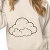 White Cumulus Cloud Vector Graphic A white cumulus cloud designed as a vector graphic suitable for various design applications.