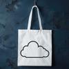 Soft Edged Cloud Vector Graphic A stylized illustration of a white puffy cloud with soft edges, suitable for vector design.