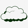 Blue Sky Background Cloud SVG Icon A simple illustration of a fluffy white cloud against a light blue sky.