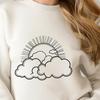 An SVG icon of a sunny day with clouds, ideal for graphic design and digital artwork.