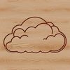 A stylized illustration of a white cloud against a blue sky, designed as vector art for various applications.