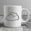 White Puffy Cloud Icon SVG A white, puffy cloud icon in a 2D vector format.