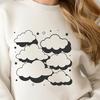 Soft Puffy Cloud SVG Icon A white cloud shape made up of soft, puffy features, suitable for vector graphics.