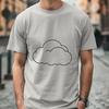 Puffy White Cloud Icon in Vector Format A white, puffy cloud icon in a vector format suitable for various digital designs.