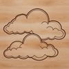Cloud vector illustration designed for digital use.