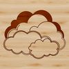 A white, puffy cloud with soft, rounded edges in a digital illustration style.
