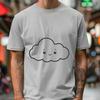 Free Cloud SVG Graphics Clipart A simple vector illustration of a white cloud in the sky.