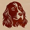Vector Portrait of a Lovable Dog Breed A vector illustration of a friendly Cocker Spaniel's head with detailed facial features.