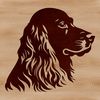 Cocker Spaniel Portrait SVG Design A illustration of a Cocker Spaniel's head with details suitable for a cutting machine or laser cutter design.