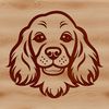 Beautiful Cocker Spaniel Dog Head Illustration A high-quality illustration of a Cocker Spaniel dog's head, suitable for vector art and design.