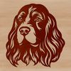 Beautiful Breed Dog SVG Image Close-up of a Cocker Spaniel's head, a popular breed of domesticated dog.