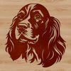 Beautiful Cocker Spaniel Illustration A breed-specific illustration of a Cocker Spaniel dog's head.