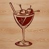 Cocktail Vector Illustration A detailed vector illustration of a cocktail in a glass, perfect for graphic design and printing.