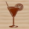 Colorful Drink Vector Graphic A digital illustration of a glass filled with a colorful cocktail, created as a scalable vector graphic.