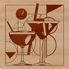 Free Cocktail SVG Clip Art A glass filled with a colorful cocktail, perfect for parties and special occasions.