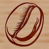 Single Coffee Bean Icon in Vector Style A digital representation of a single coffee bean in SVG graphics style.