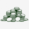 Vector Coin Art Illustrations Illustrative representation of various denominations of coins in a vector format.