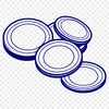 Circular Coin Arrangement SVG Vector illustration of various coins in a circular arrangement.