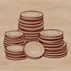Coin Collection Illustration in SVG Format A digital representation of various coins in vector format, suitable for design and crafting projects.