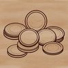 Beautiful Money Design Vector illustration of a single coin with detailed design and texture.