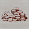 Colorful Currency Icons A collection of coins in various denominations and designs.