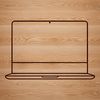 Sleek Laptop Icon Design A detailed computer icon featuring a sleek laptop design with a vibrant screen.
