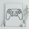 Beautiful SVG Console Controller Art An SVG representation of a gaming console controller with ergonomic design features.