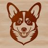 Cute Corgi Face An SVG file featuring a stylized depiction of a dog breed's muzzle and facial features.