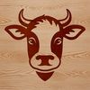 Moo-ving Illustration of a Cow's Face A detailed illustration of a cow's head, suitable for vector art design.