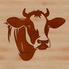 Cow Head Illustration Vector A close-up view of a cow's head with detailed features, suitable for illustration or design projects.