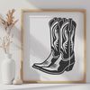 Western Style Footwear Vector Graphics A pair of cowboy boots in vector design.