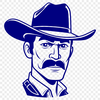 Traditional Western Vector Art A vector illustration of a traditional cowboy in a classic pose.