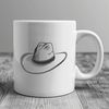 Western Style Hat Icon A traditional cowboy hat made from a flat design element.