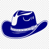 Western Cowboy Hat SVG Vector Design An illustration of a classic cowboy hat with a rounded crown and wide brim, suitable for vector art designs.