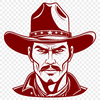 Western Silhouette Vector Art A cowboy silhouette with a hat and boots, designed as vector art for digital use.
