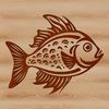 Illustration of a wild crappie fish in vector format.