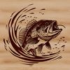 Crappie Digital Art Design A digital illustration of a Crappie fish, a freshwater species found in North America.