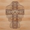 Free Vector Crucifix Illustration An ornate crucifix design suitable for various uses including vector art and clipart.